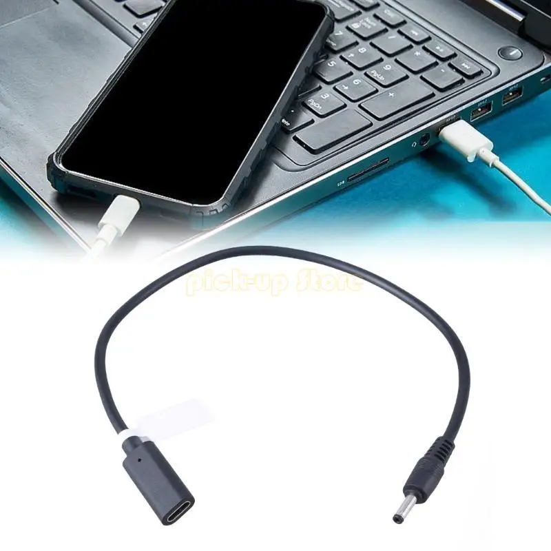 Q5WA 30 см длиной USB C до 3,5x1,35 мм Power Cable Женский шнур для мужских разъемов адаптер