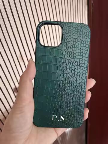 Customized Initials Name Letter Crocodile Pattern Leather Phone Case for Samsung Galaxy S25 S24 S23 S22 S21 Ultra Plus S20 FE