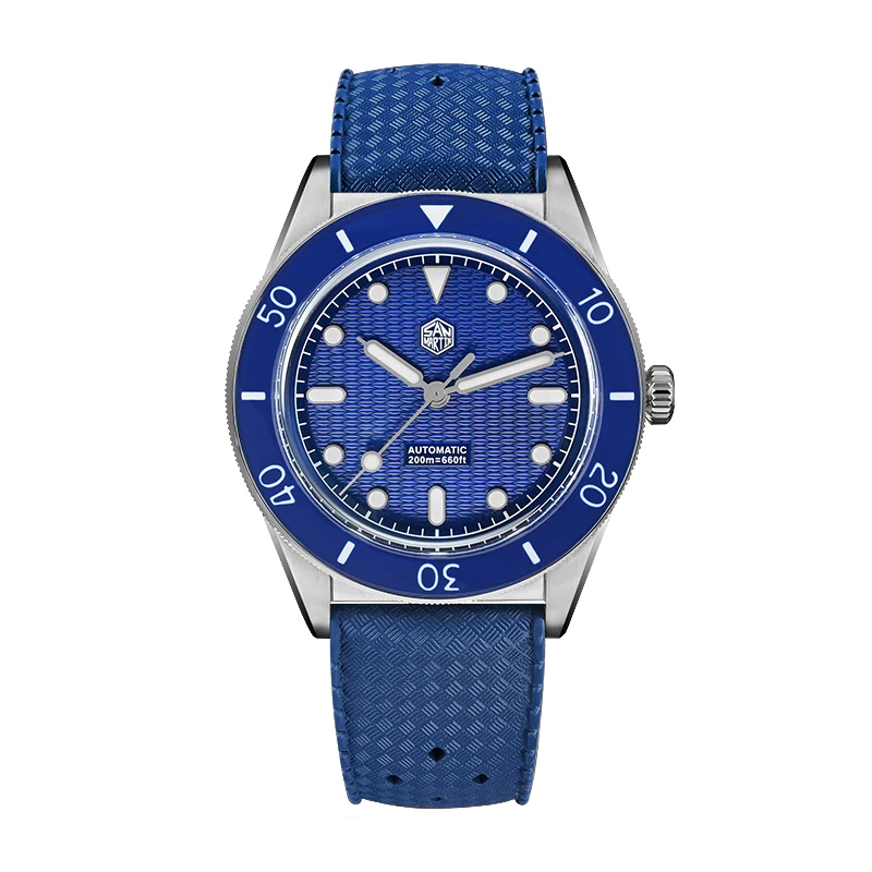 San Martin Heren Automatisch Horloge 39mm Mechanisch Horloge 20Bar Waterdicht Lichtgevende Saffier Miyota 90S5 Guilloche MOP Wijzerplaat