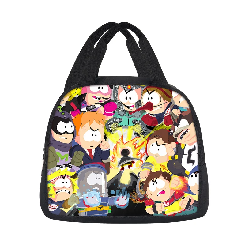 

Сумка для обедов South Park, универсальная, с мультяшным рисунком, большой вместимости, новинка, лучший подарок для мальчиков и девочек на школьные дни рождения.
