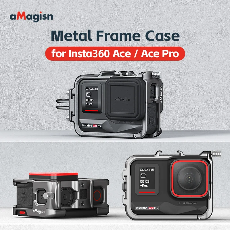 For Insta360 Ace/Ace Pro Metal Frame Cage Quick Release Protective Border Frame Aluminium Alloy Housing Bezel Camera Accessories