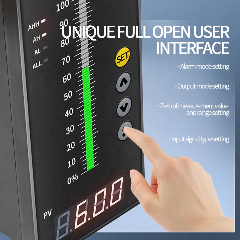Imagem -02 - Água Nível Controlador para Bomba 4-relé Alarme Líquido Nível Indicador Instrumento de Controle Ac220v 420ma Rs485