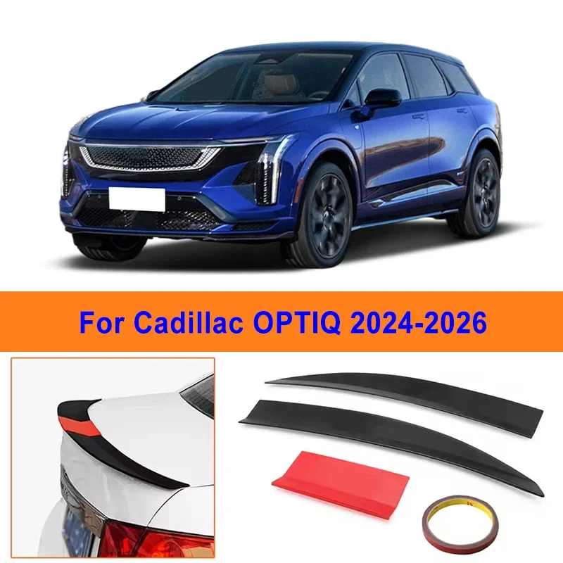 

For Cadillac OPTIQ 2024-2026 3-Section ABS Rear Trunk Spoiler 115-125cm Adjustable Sports Decor Top Wing Car Exterior Parts