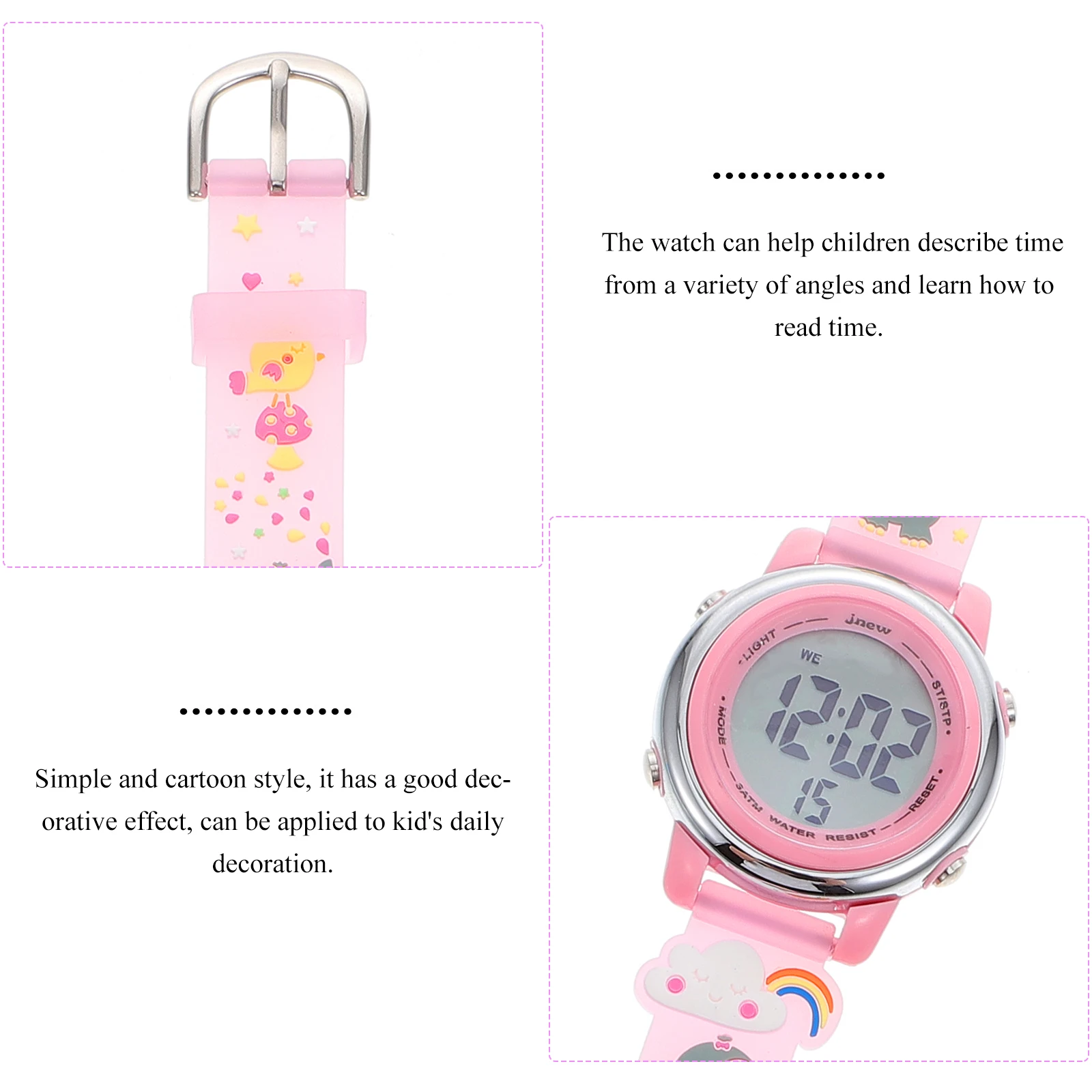 Digital Kids Watches Waterproof for Boys Girls Ages 3 10 Student Cartoon PVC ABS Durable 30M Alarm Clock Gift Kids Watches