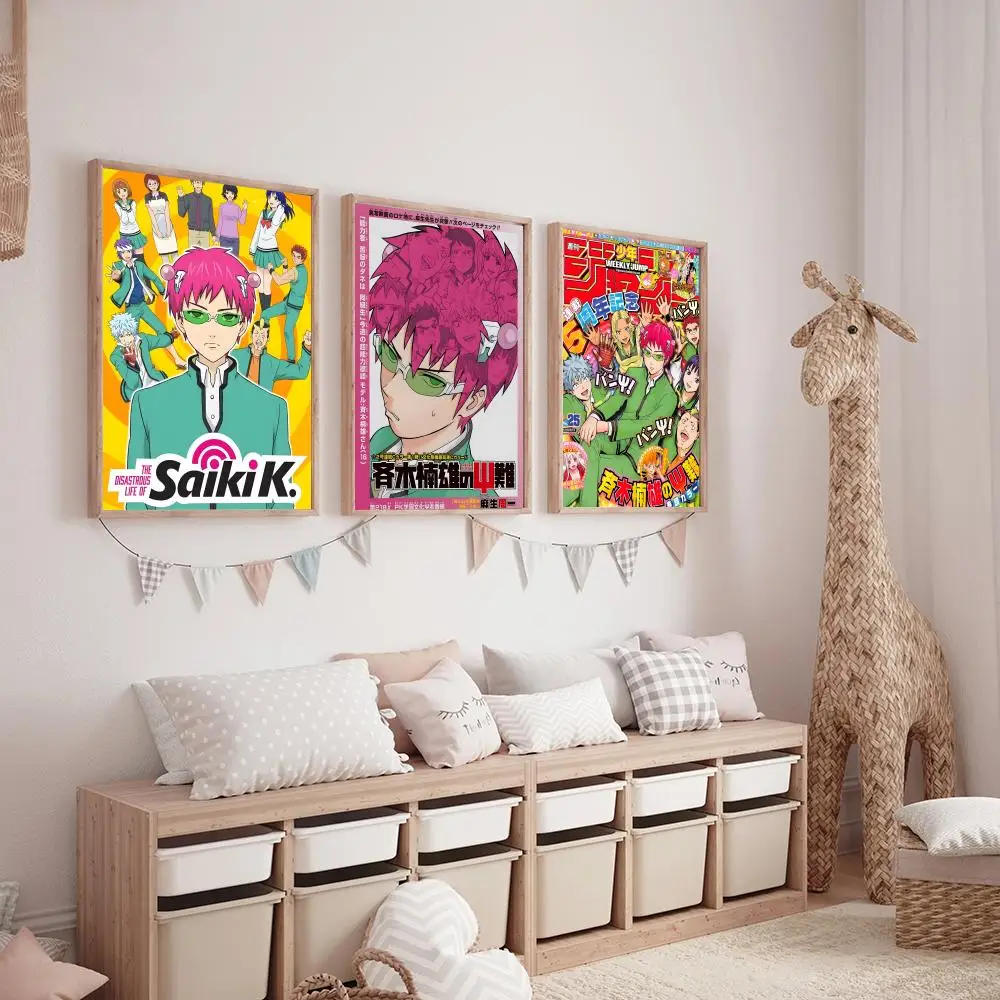 أنيمي سايكي K اليابانية اللوحة الخط HD قماش المشارك غرفة المعيشة غرفة نوم بار الديكور الجمالي