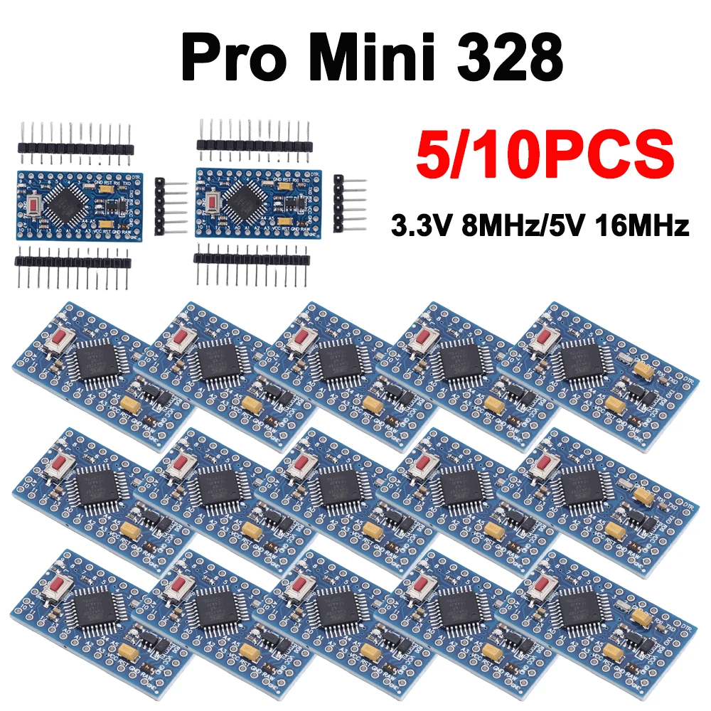 10/5pcs Pro Mini 328 ATMEGA328 Module Development Board 3.3V 8MHz/5V 16MHz ATMEGA328 ATMEGA328P Development Board for Arduino