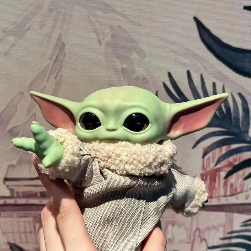 New 17cm 28cm Star Wars Yoda Baby Grogu Action Figure Cute Plush Model In Stock Birthday Boys Gift Mandalorian Collectible Doll view 6