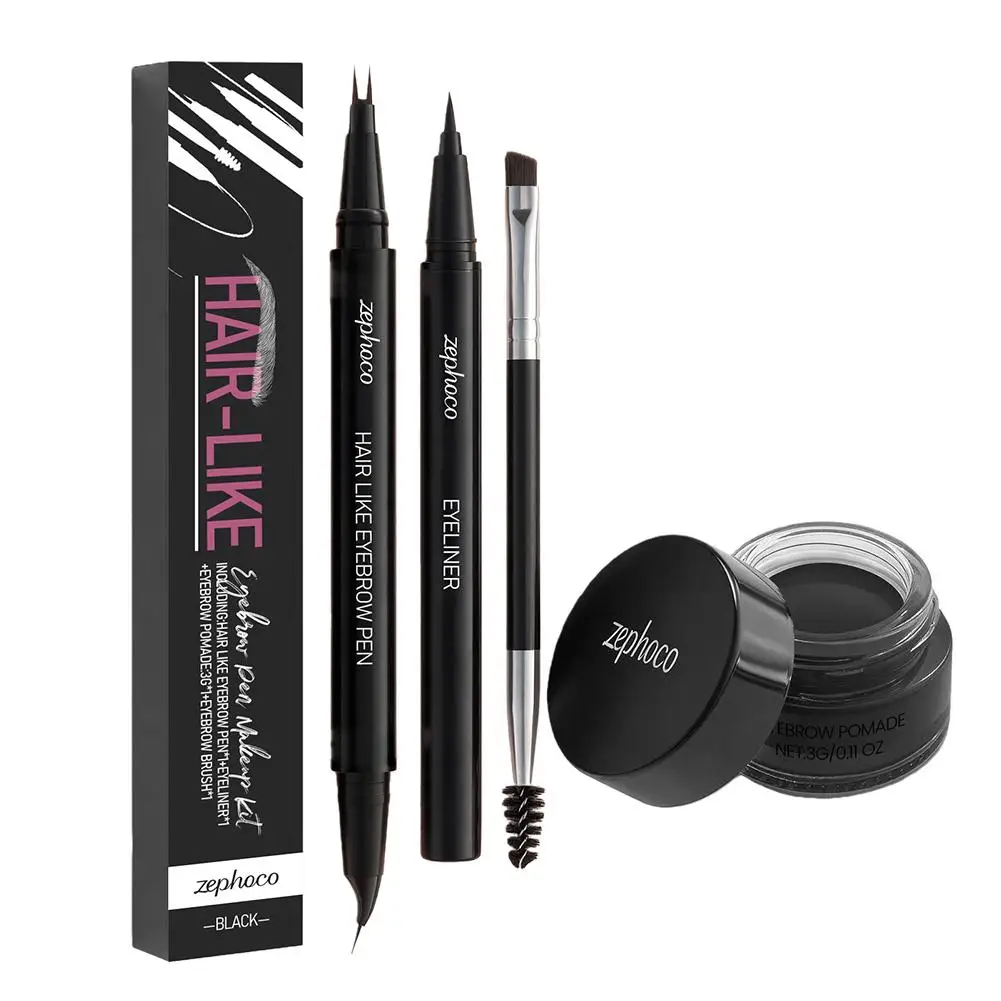 3色アイブロウペンシル チップアイブロウペン アイブロウペンシル 防水リキッドアイブロウペンシル 長持ちリアルな仕上がり