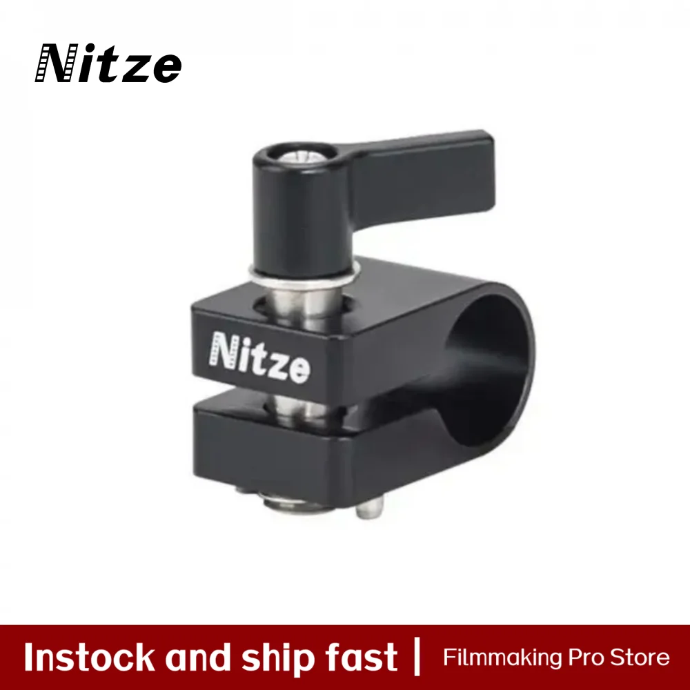 NITZE SINGLE 15MM ROD CLAMP WITH 3/8 & quot SCREW WITH ARRI LOCATING PINS