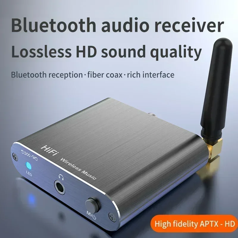 

AptX-HDBluetooth 5,2 музыкальный приемник HIFI беспроводной аудиоадаптер с 3,5 мм Aux Toslink/коаксиальный выход для усилителя автомобиля