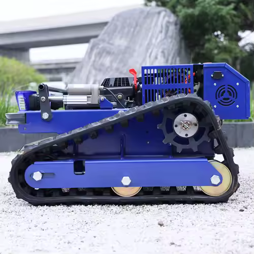 Customized remote-controlled self-propelled hillside lawn mower, robot lawn mower mountain weed removal flail-type lawn mower - Image 4