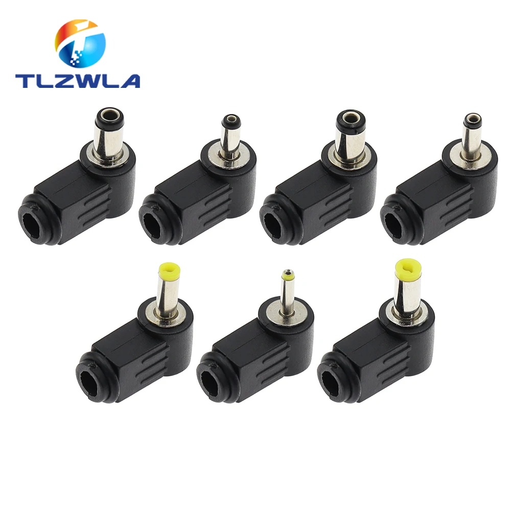 10Pcs DC plug 90 degree elbow 5.5*2.1mm DC power plug wiring assembly 5.5*2.5mm welding wire type 4.8x1.7mm 4.0x1.7mm 3.5x1.35mm