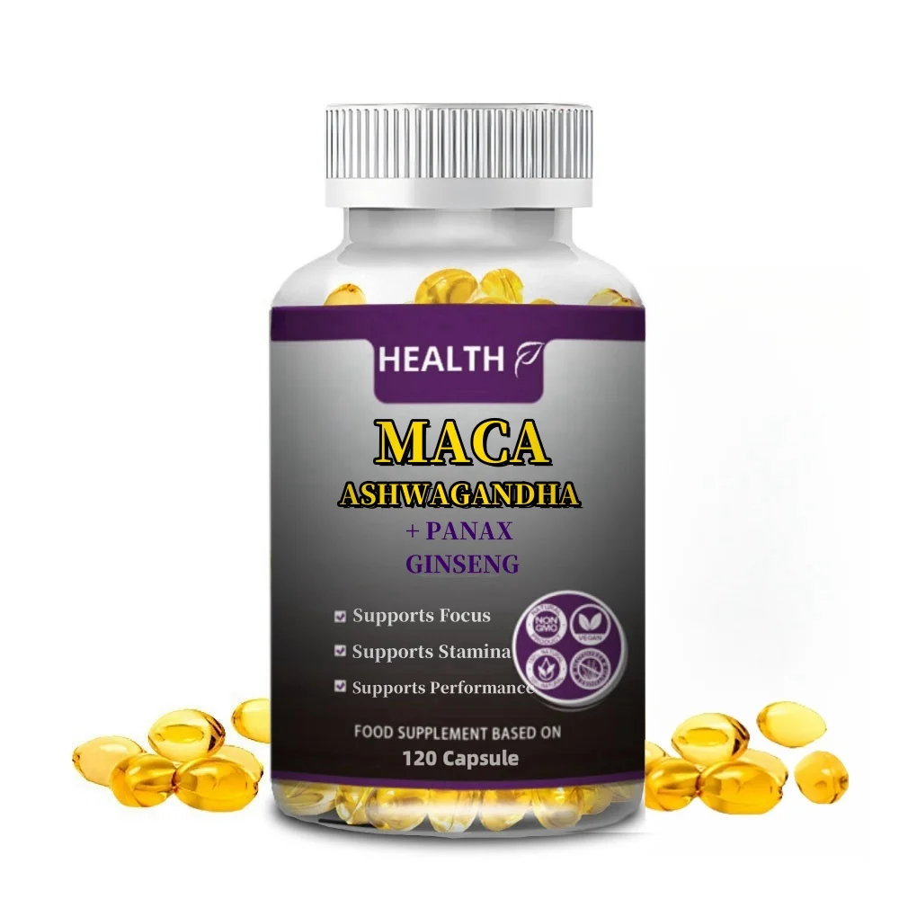 Hot Selling Men\'s Maca Advanced and Korean Red Ginseng Dietary Supplements Pure Vegetable Capsules Enhanced Dietary Supplements