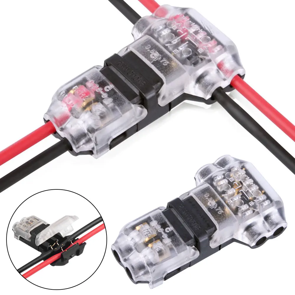 5Pcs 12V Wire Cable Snap In Connector Terminal Connections Joiners Auto Plug