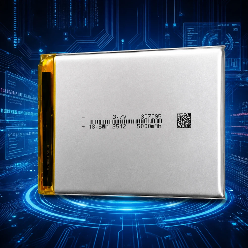 307095 5000mAh 3,7V Ultradünner Wiederaufladbarer Lithium-Polymer-Akku, Geeignet für Tablets, MIDs, GPS-Geräte und PDAs.