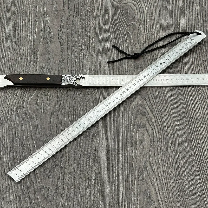 NEW 53cm Handmade Thickened Forged Stainless Steel Ruler Stick Multifunctional Car Emergency Broken Window Tool