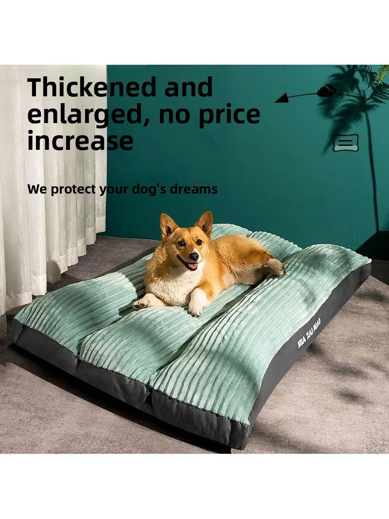 

Removable Dog Mat for Sleeping Pet Warm Anti-Bite And Dog Bed All Seasons Detachable Washable Pet Floor Mat Winter Heating