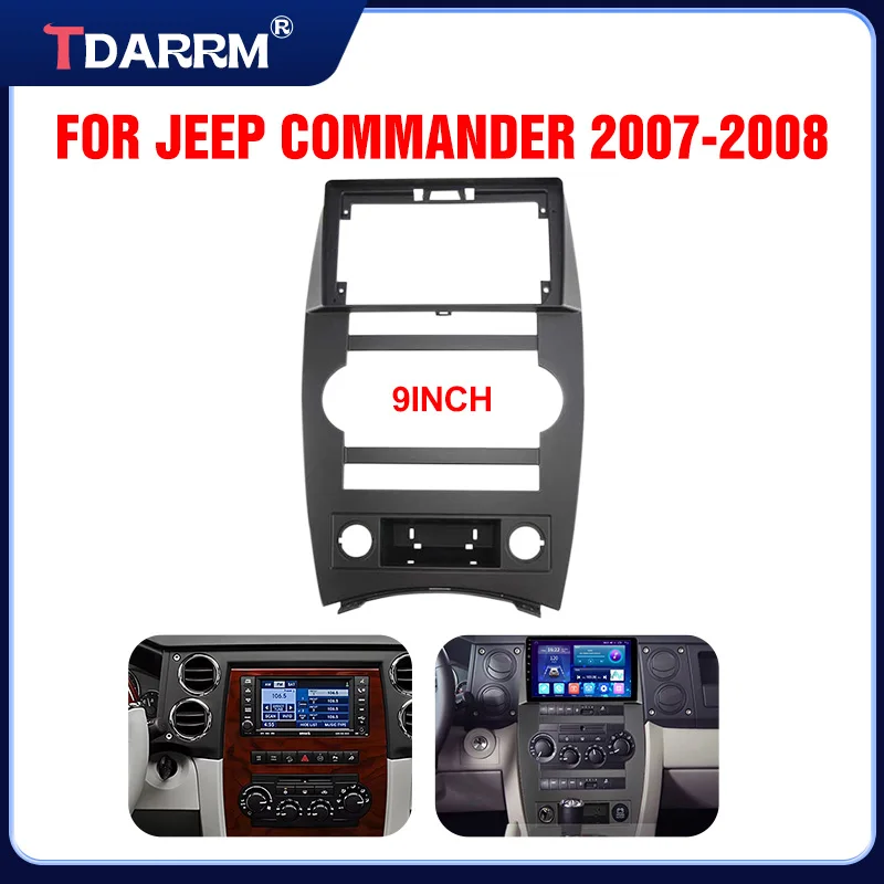 

9-дюймовый автомобильный DVD-плеер, монтажная панель, комплект рамки, автомобильный CD-адаптер 2DIN Audio для JEEP COMMANDER 2007-2008