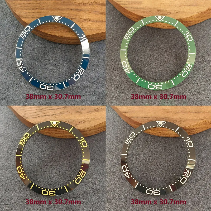 

38mmx30.7mm SKX007 Ceramic Curved Bezel Insert Fits SKX007 SKX009 Cases NH35 NH36 Movement Men Watch Modifed Bezel Ring Parts