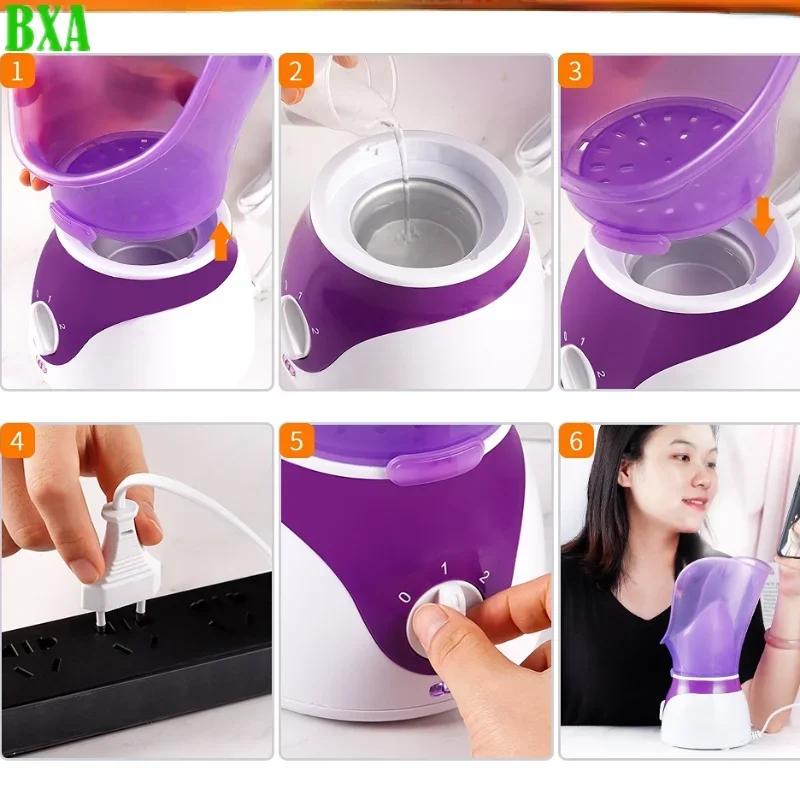 Facial Steamer Nano Steamer Hot Sprayer Face Humidifier Skin Moisturizing Pores Cleansing Skin Deep Hydration Control Oil 50ML