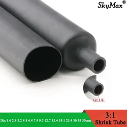 10M 3:1 Heat Shrink Tube With Double Wall Glue Tube Diameter 1.6/2.4/3.2/4.8/6.4/7.9/9.5/12.7/15.4/19.1/25.4/30/39mm