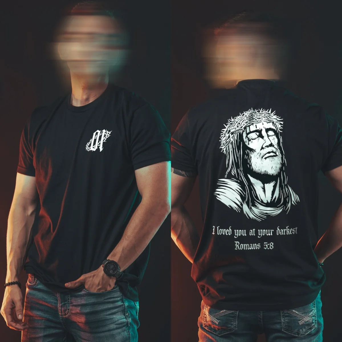 2026 Romans 5_8 T-Shirt Tactics Graphic Cotton Tees Printing High-end Luxury Unisex Style Both of Men and Women