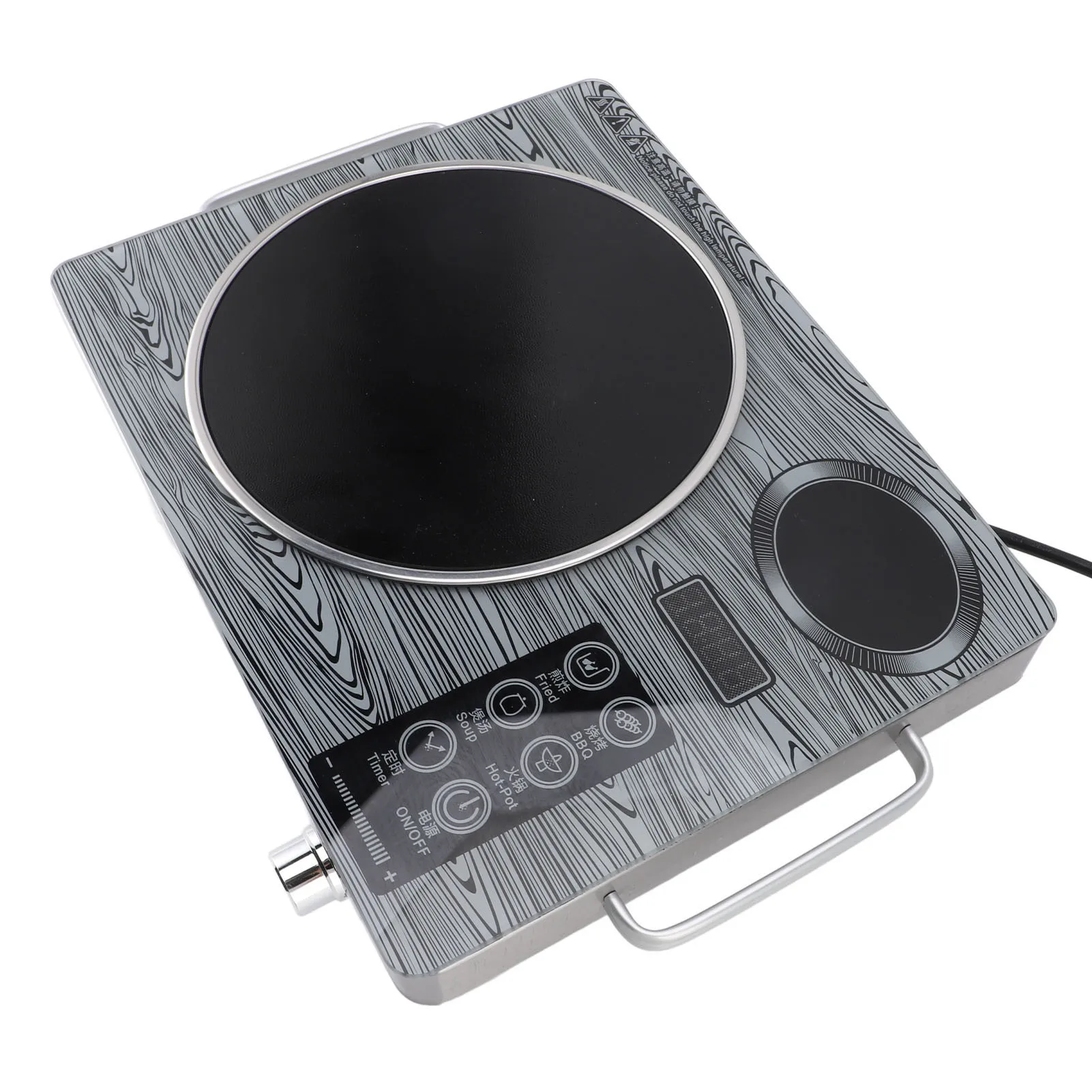 Электрическая индукционная плита с сенсорным управлением, одна конфорка, керамическая инфракрасная нагревательная пластина, таймер на 4 часа, регулируемый, 26 скоростей, 3500 Вт