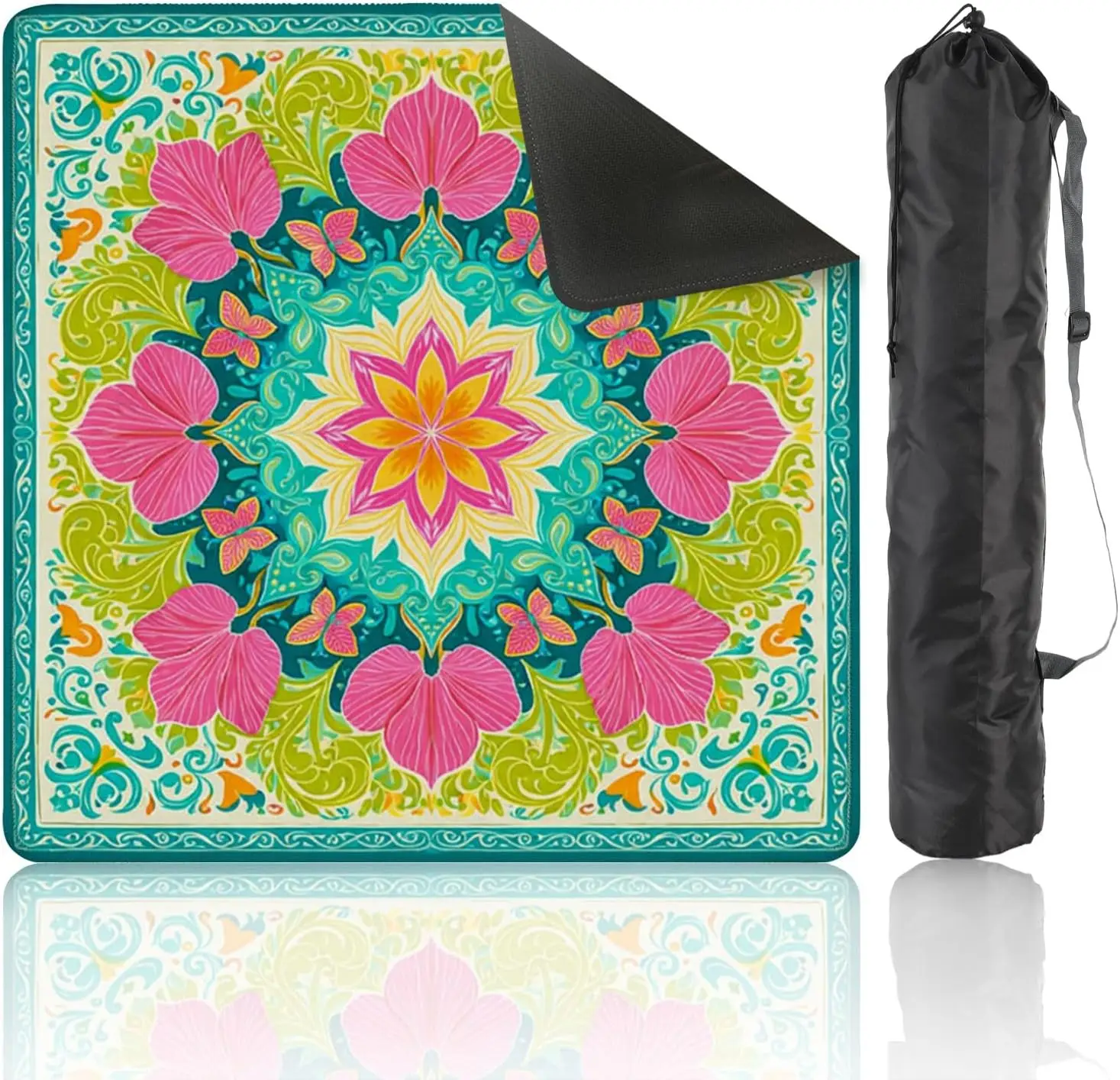 80cm Vibrant Pink Green Mahjong Mat for Table Noise‑Reducing Deformation‑Resistant Mahjong Table Cover Poker Dominoes Board Game