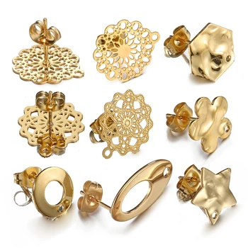 10 adet Paslanmaz Çelik Küpe Yapımı Malzemeleri Bulgular Kulak Çıtçıt Dangle Küpe Kulak Tıkacı DIY Takı Yapımı Aksesuarları