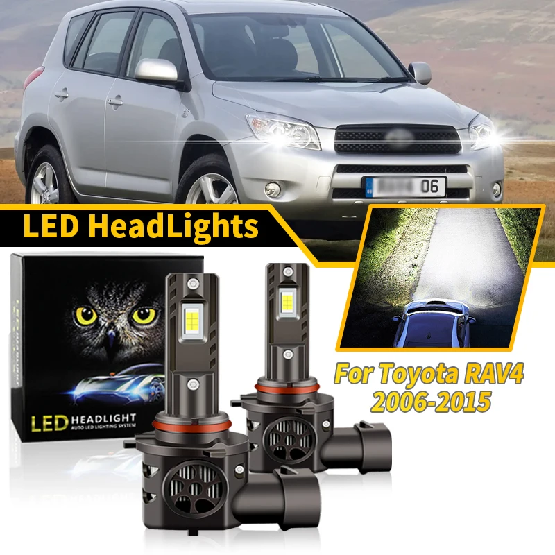 

2pcs 100W Car LED Headlight Bulb 9005 HB3 9006 HB4 Hi/Lo Beams For Toyota RAV4 2006-2015 Auto Headlamp Light 12V 15000LM 6000K