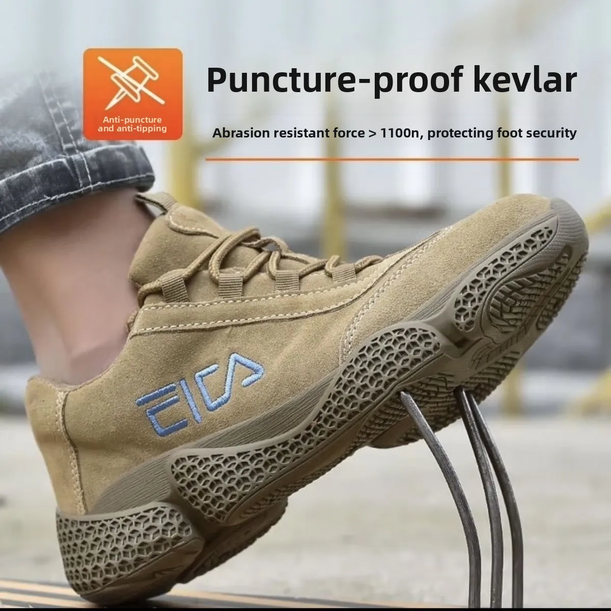 Sapatos de segurança masculinos fivela rotativa botas de trabalho segurança dedo do pé de aço respirável sapatos de segurança antiderrapante calçado de trabalho à prova de punctura