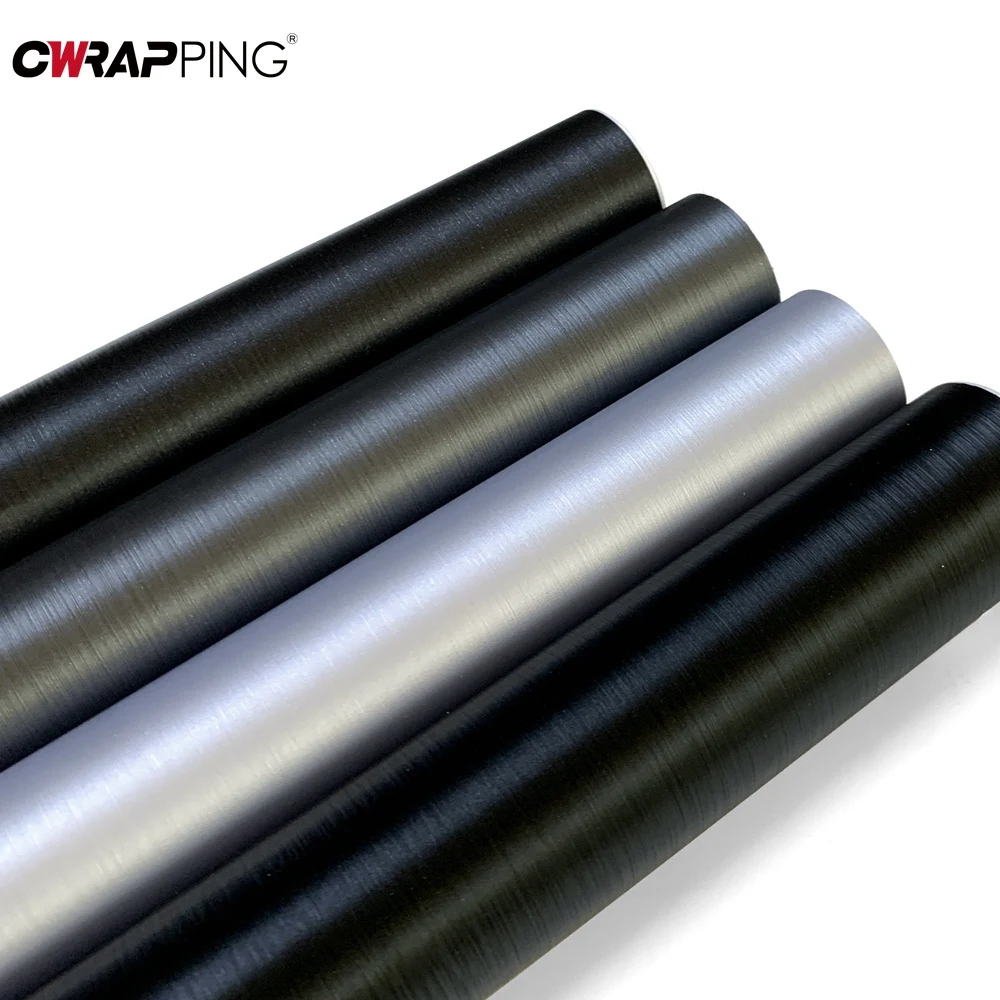 Brushed Vinyl Wrap Films PVC Waterproof Self-Adhesive House Appliance Kitchen Elevator Sticker Removable Wallpaper Decor Film