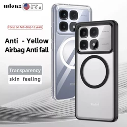 Transparent Magsafe Magnetic Case For Xiaomi 14T Pro Case Original Airbag Shockproof Rugged Shield Case For Xiaomi13T Back Cover