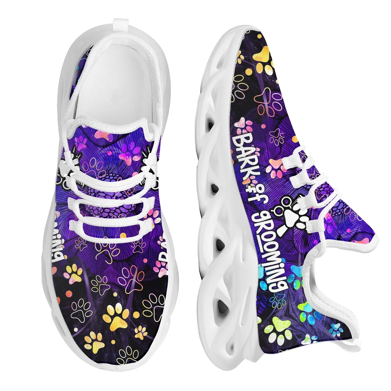 Dog Groomer Design Women Breathable Mesh Sneakers High Quality Black Fashion Gym Casual Platform Sneakers Zapatos