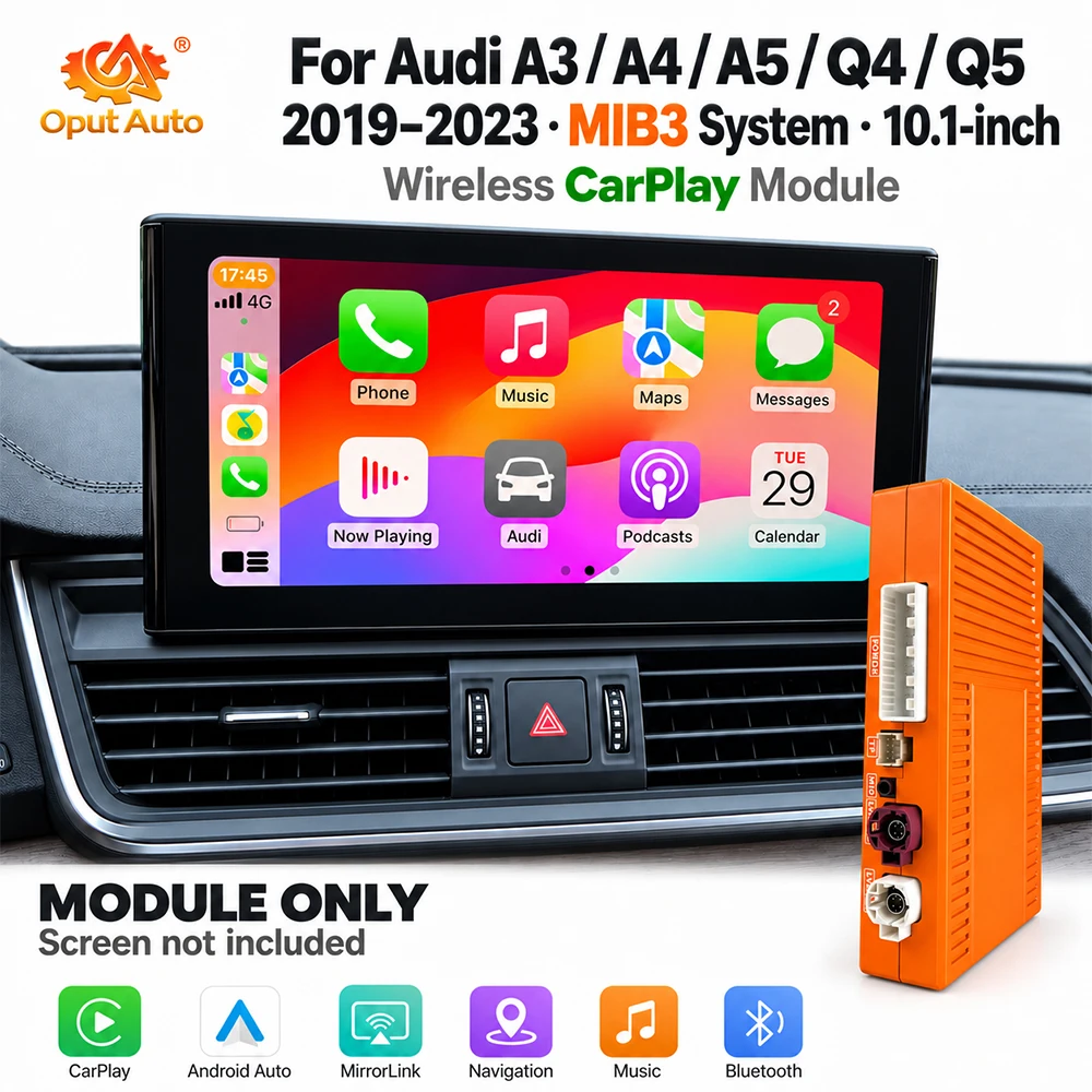 Wireless CarPlay Android Auto Module for Audi A3 A5 2021-2023, A4 Q5 2020-2023 Q4 MIB3 10.1