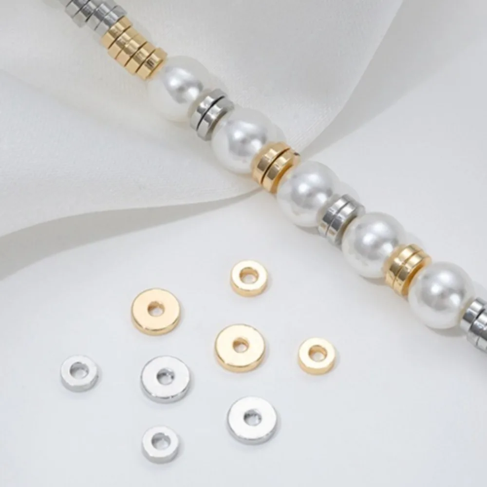 

Плоская медная бусина 14-каратного золота, плоский разделитель, разделитель бусин ручной работы, браслет, ожерелье, аксессуары, материал