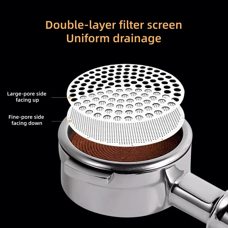 51/53/58mm Double-Layer Coffee Water Distribution Mesh 304 Stainless Steel Secondary Water Distribution Mesh Magnetic Attachment