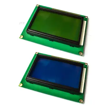 Scheda LCD Giallo Verde blu Schermo 12864 128X64 Display 5V Modulo ST7920 per arduino 100% nuovo originale