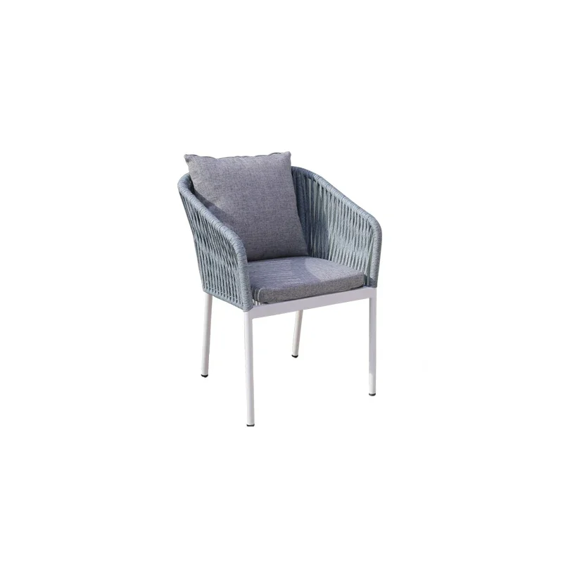 Modern Outdoor Aluminum Rattan Wicker Chair Adjustable Patio Seat with Rod Dining Table Beach Camping Frame