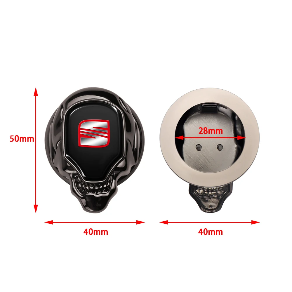 Car One-Button Start Button Decorative Protective Cover Skull Styling Sticker For Seat Cupra FR Racing Ibiza Leon Ateca Alhambra