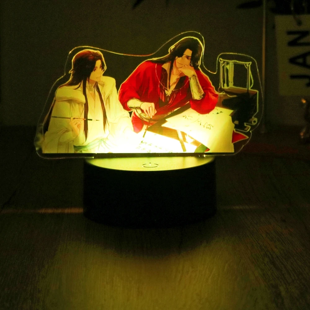 Tian Guan Ci Fu 3D Lamp Anime Figures LED Night Light Smart Touch Room Bedroom Decor Atmosphere Lamps Birthday Christmas Gifts