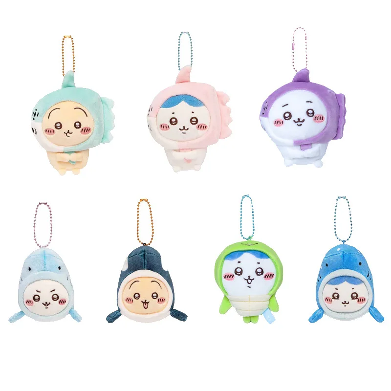 kawaii Chiiwakas Marine Animal Plush Doll School Bag Doll Pendant Japanese Anime Cute Cartoon Desktop Ornament Children's Gifts