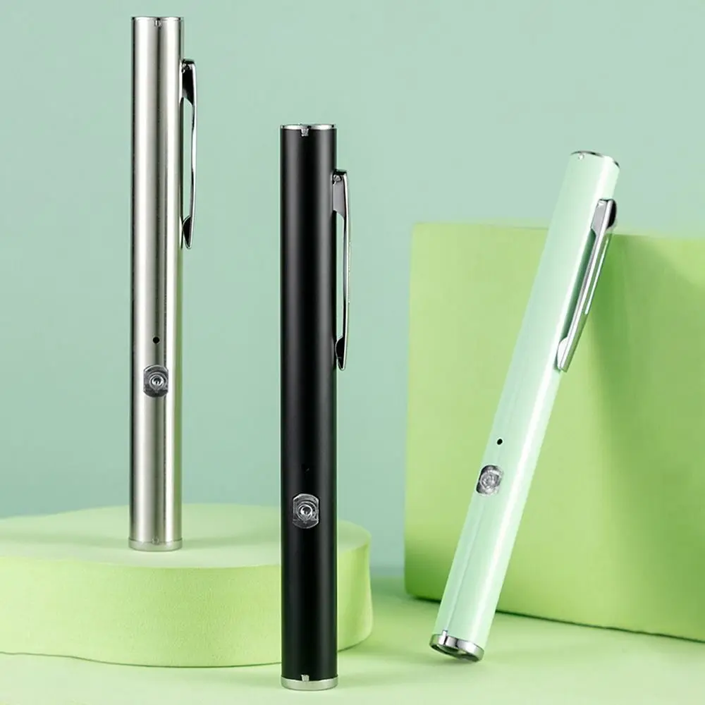 Portable Mini LED Pen Light Stainless Steel Multi Function Nursing Flashlight USB Rechargeable Pocket Clip LED Torch Lamp