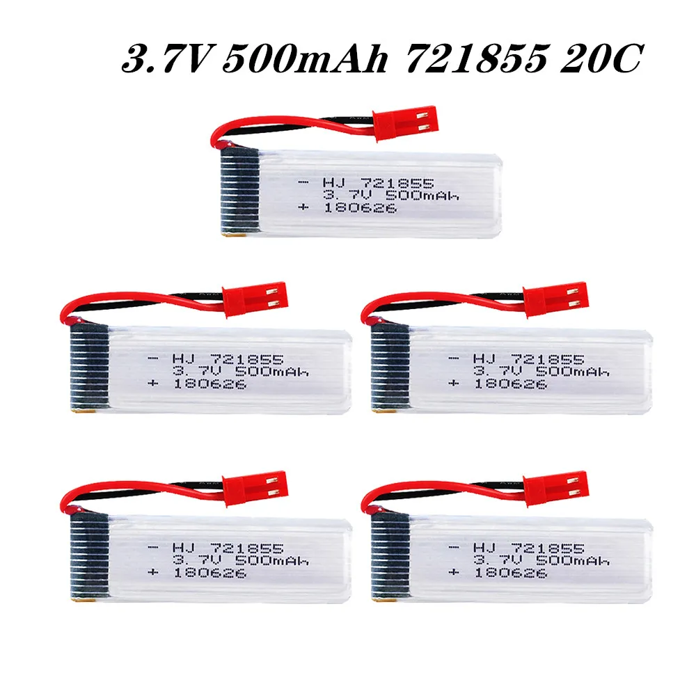 Batteria Lipo ad alta velocità 3.7V 500mAh 721855 20C per Udi U815A U818A U819A L6052 L6036 V212 V222 H07 accessorio batteria RC