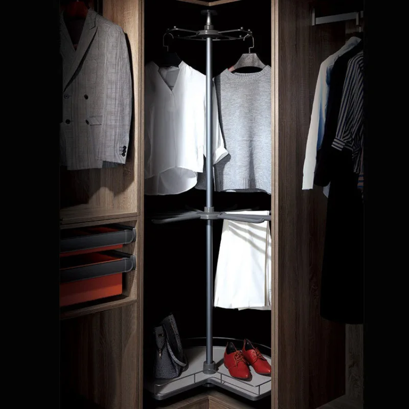 

Wardrobe corner rotating hanger 360 degree cloakroom multi-functional pants rack hanger hanger basket rack pants accessories