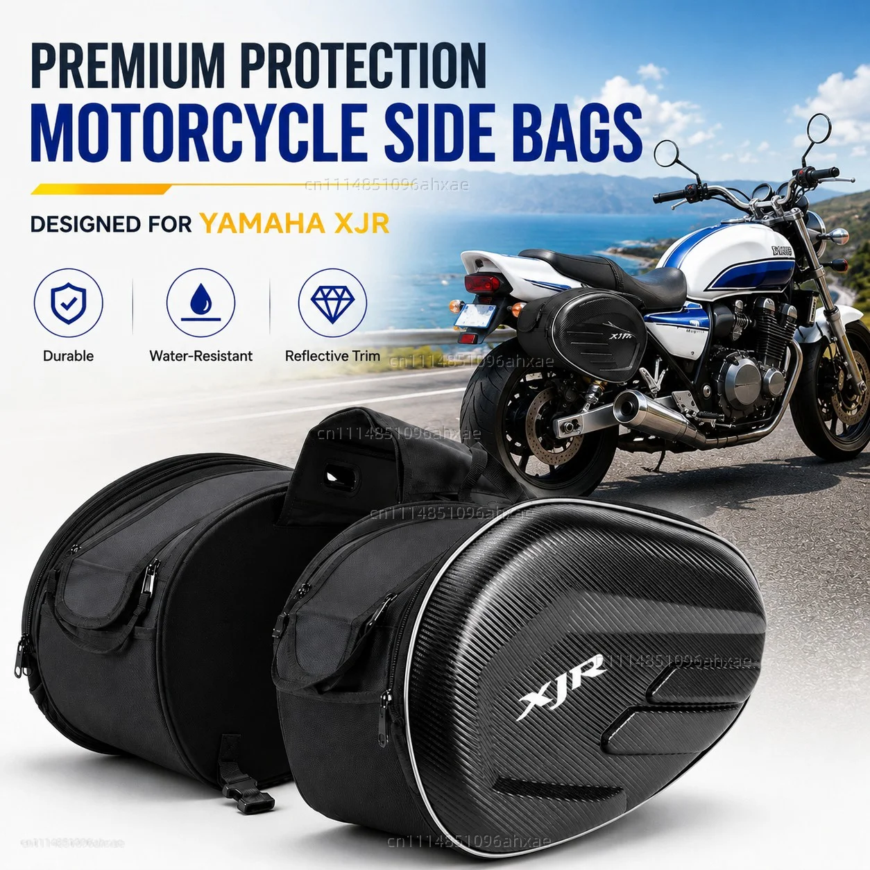 For YAMAHA XJR1200 XJR1300 XJR 1200 1300 2PCS Motorcycle Pannier Bags Luggage Saddle Bags Side Storage Fork Travel Pouch Box