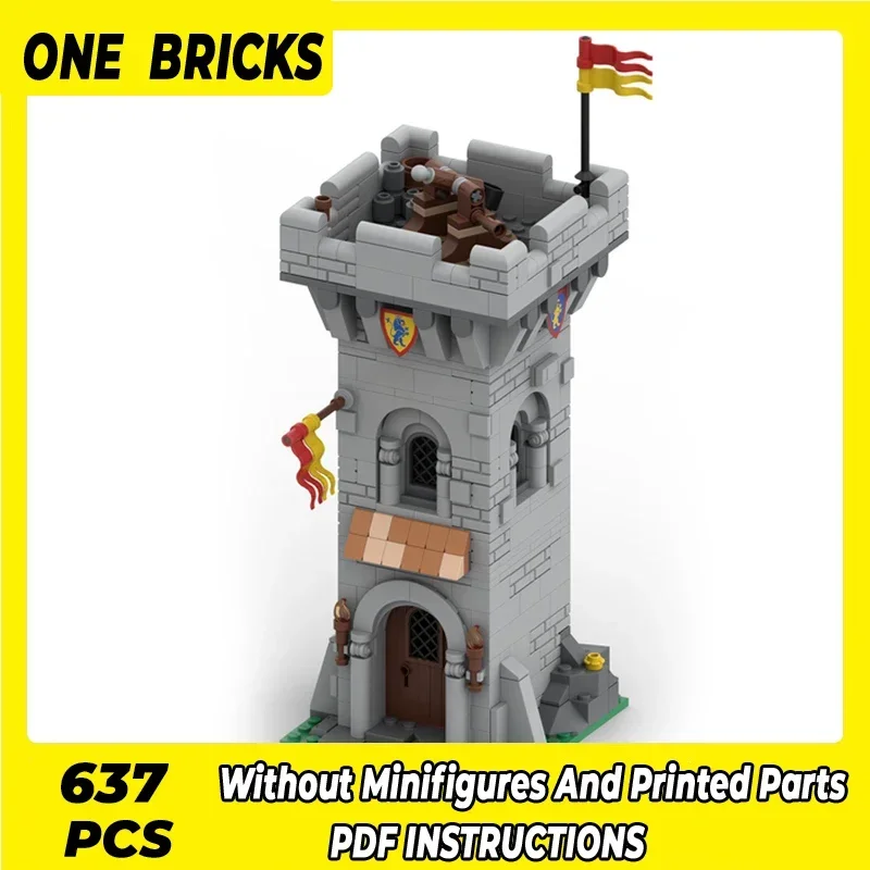 Moc Building Blocks Castle Model Knight Castle Outpost Technical Bricks DIY Assembly Construction Toys For Childr Holiday Gifts