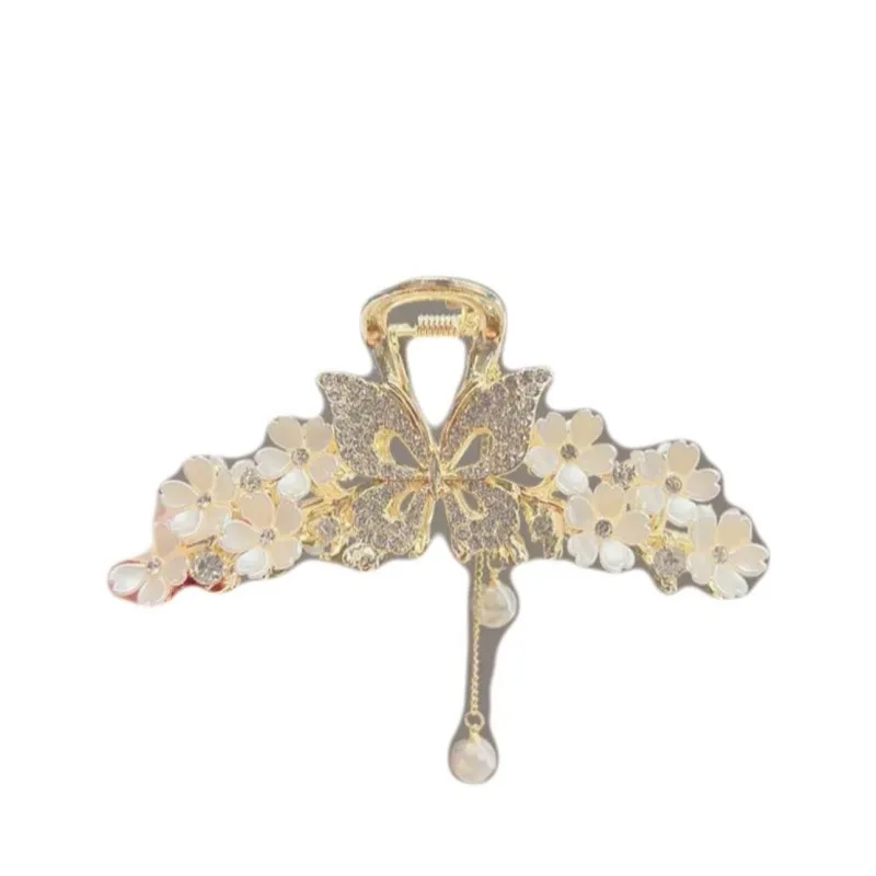 مشبك شرابة على شكل فراشة مجوفة على شكل زهرة ريترو إكسسوارات شعر عالية القيمة للنساء