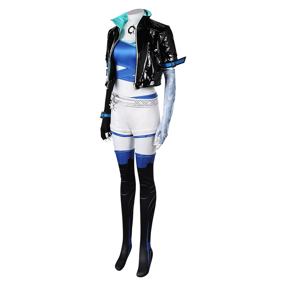 Luna snow Cosplay Rivals Fantasia Wig Costume Coat Pants Strapless Disguise For Girls Women Adult Halloween Carnival Party Suit