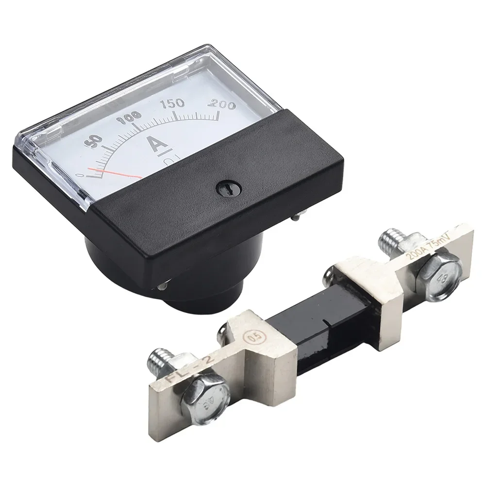 Analog Amp Meter Gauge DH-670 Ammeter DC 0-200A 75mV And Shunt Panel Ampere Current Change Can Be Directly Observed